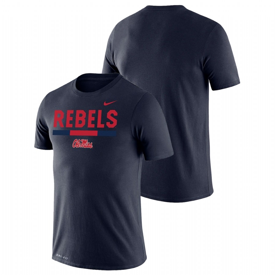 Ole Miss Rebels Men's NCAA Navy Team DNA Legend Performance Nike College Basketball T-Shirt LLZ8649DE